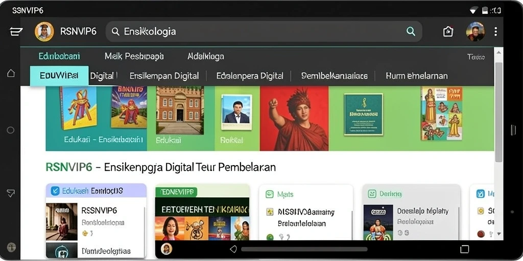 Tampilan antarmuka utama RSNVIP6 yang informatif dan menarik.