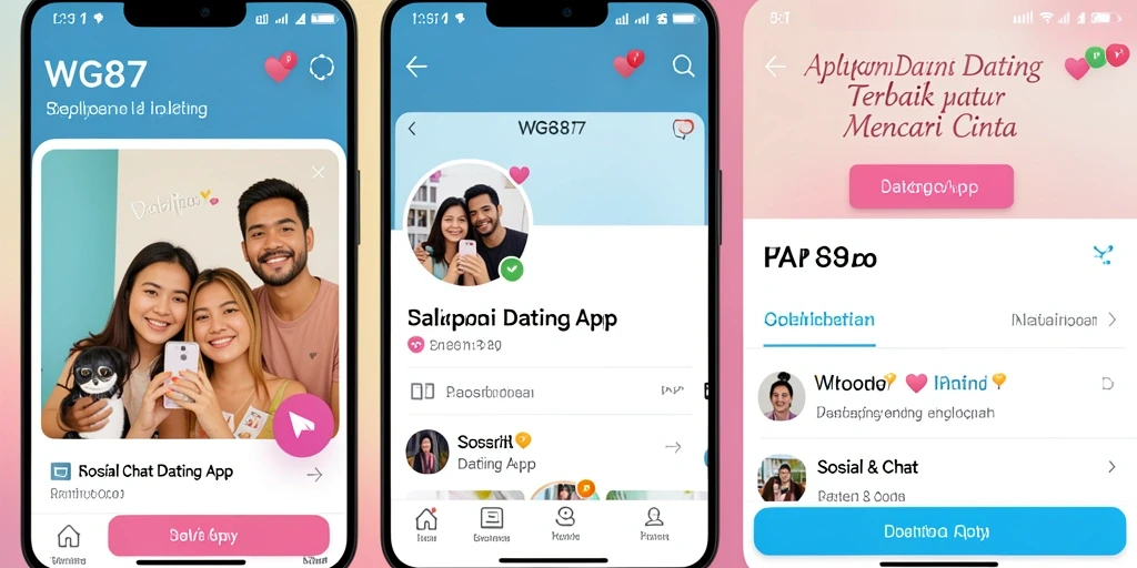 Antarmuka utama WG87 menampilkan profil dan fitur chat pengguna.