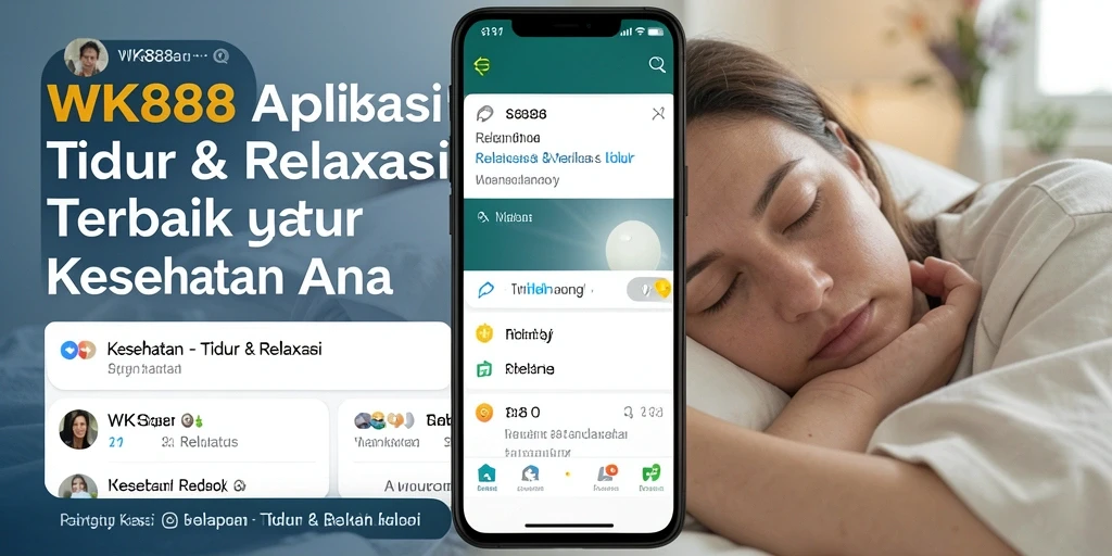 Tampilan antarmuka aplikasi WK888 untuk tidur dan relaksasi.