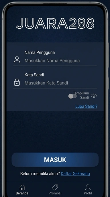Masuk ke Akun Juara288 di Android