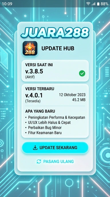 Riwayat Versi Terbaru Aplikasi juara288 untuk Android